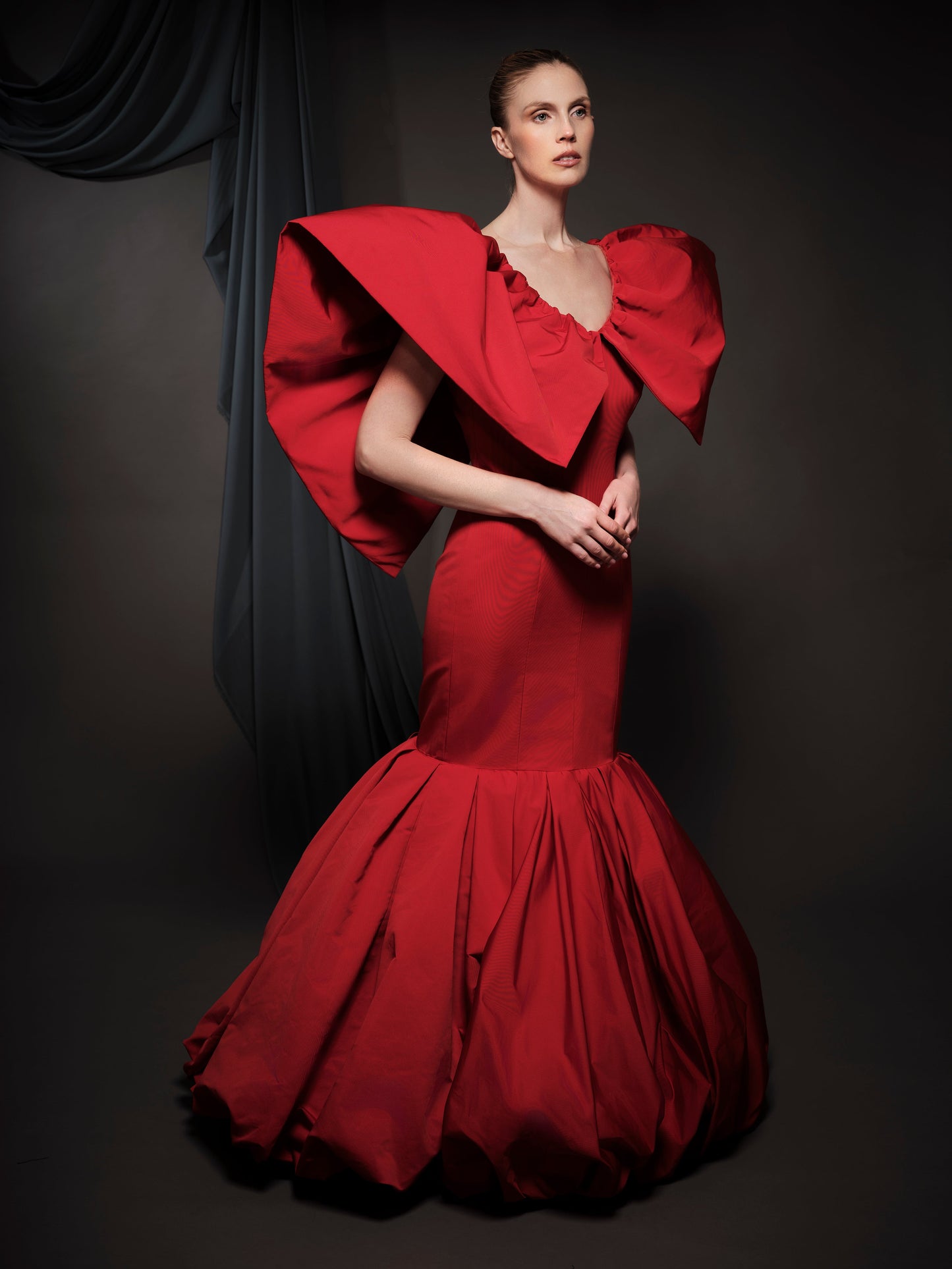 red dress with bow on the back